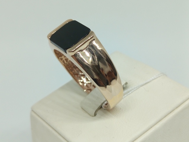 КОЛЬЦО ПЕЧАТКА оникс (Au 585)