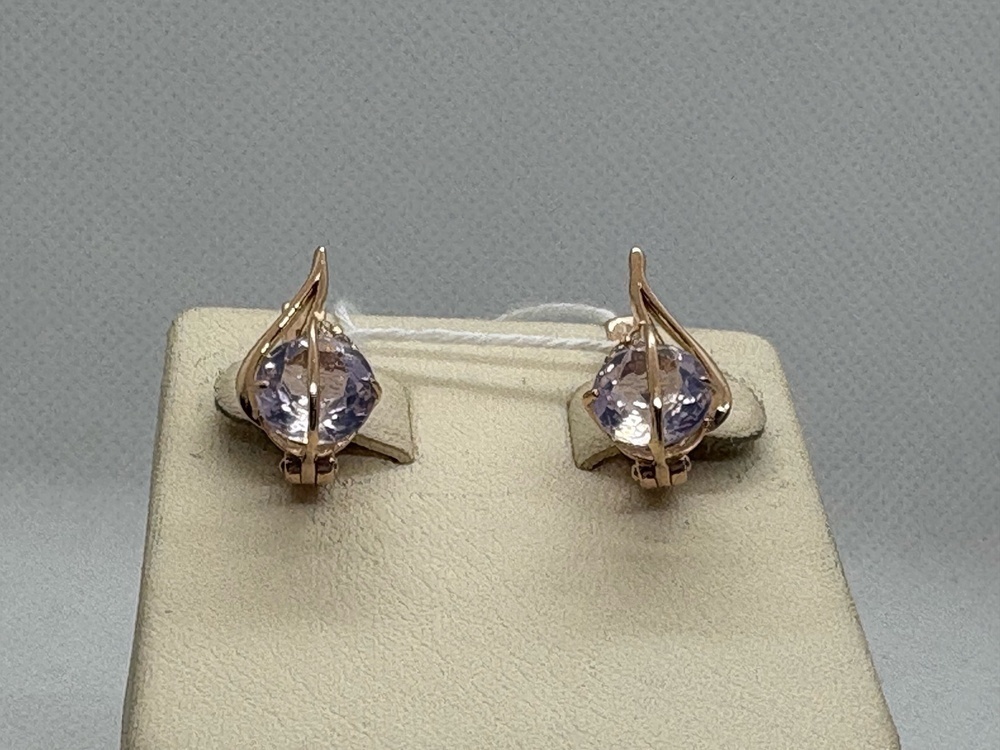 СКМИ585 СЕРЬГИ С КАМНЯМИ (Au 585)