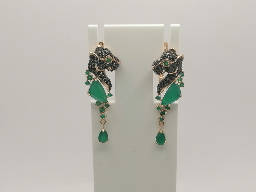 СЕРЬГИ С КАМНЯМИ (Au 585)