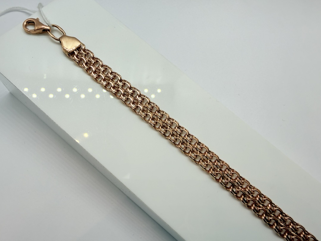 БЛБ585 БРАСЛЕТ ПОЛНОВЕСНЫЙ Бисмарк (Au 585)