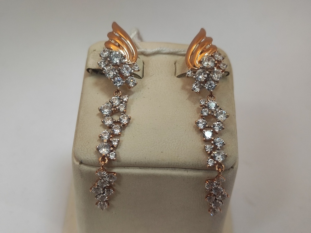 СКМИ585 СЕРЬГИ С КАМНЯМИ (Au 585)