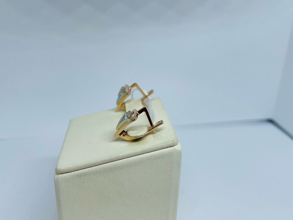 СКМИ585 СЕРЬГИ С КАМНЯМИ (Au 585)