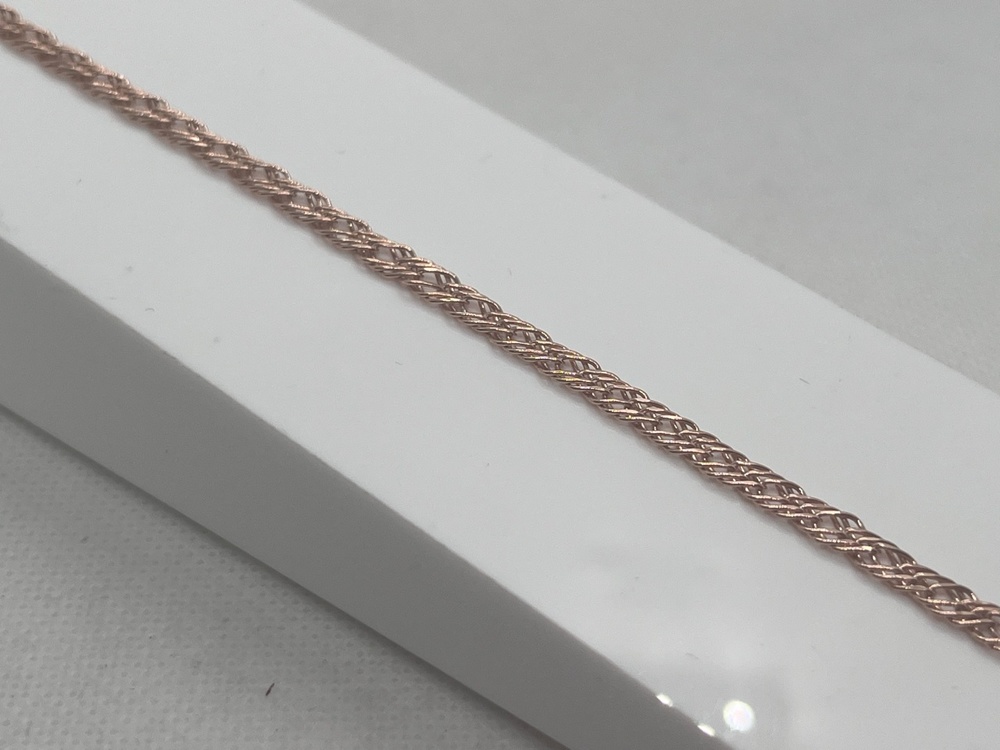 БРАСЛЕТ ПУСТОТЕЛЫЙ Ромб тройной Au 585