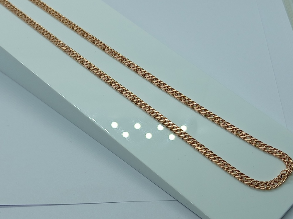 ЦЕПЬ ПУСТОТЕЛАЯ Ромб двойной (Au 585)