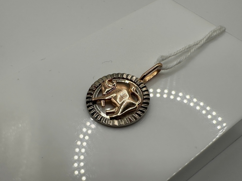 ПОДВЕСКА ЗНАК ЗОДИАКА ТЕЛЕЦ (Au 585)