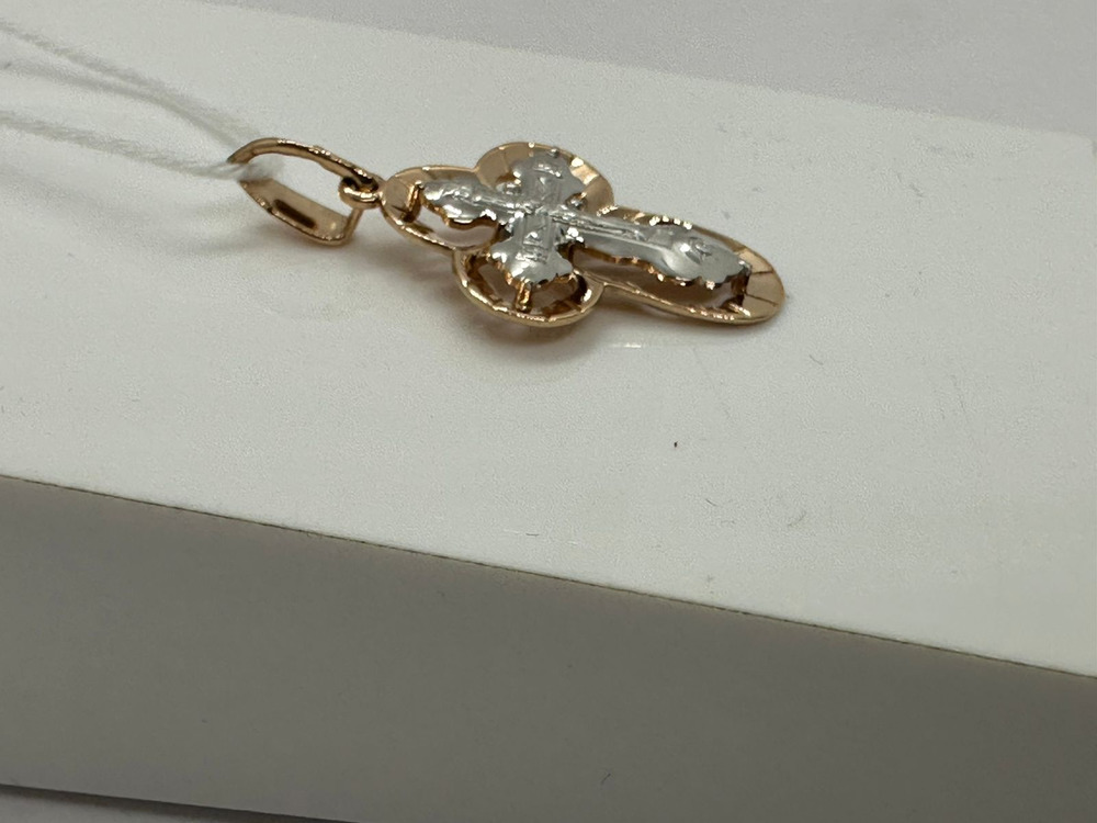 ПОДКБК585 ПОДВЕСКА КРЕСТ БЕЗ КАМНЯ (Au 585)