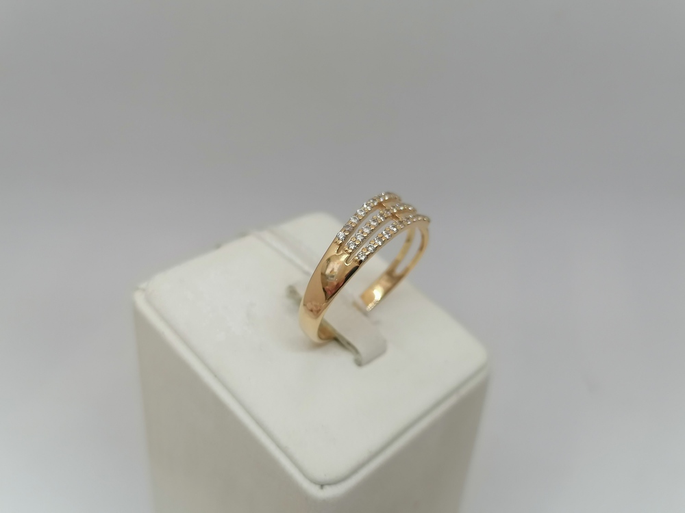 КОЛЬЦО С КАМНЯМИ (Au 585)