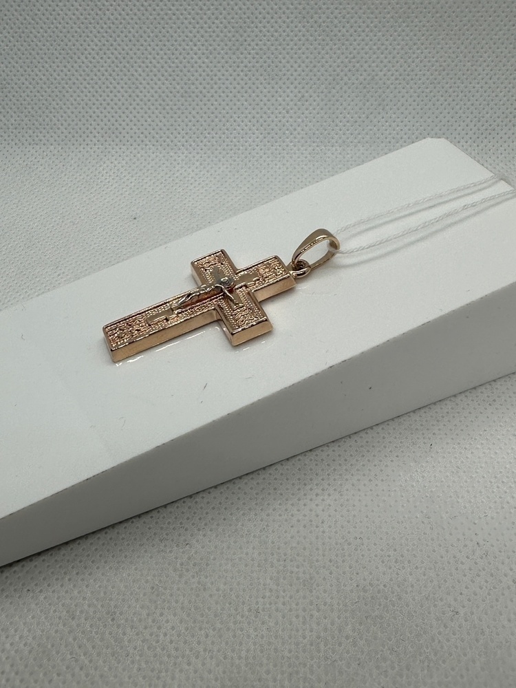 ПОДКБК585 ПОДВЕСКА КРЕСТ БЕЗ КАМНЯ (Au 585)