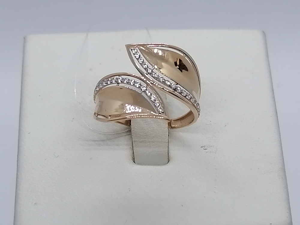 КОЛЬЦО С КАМНЯМИ (Au 585)