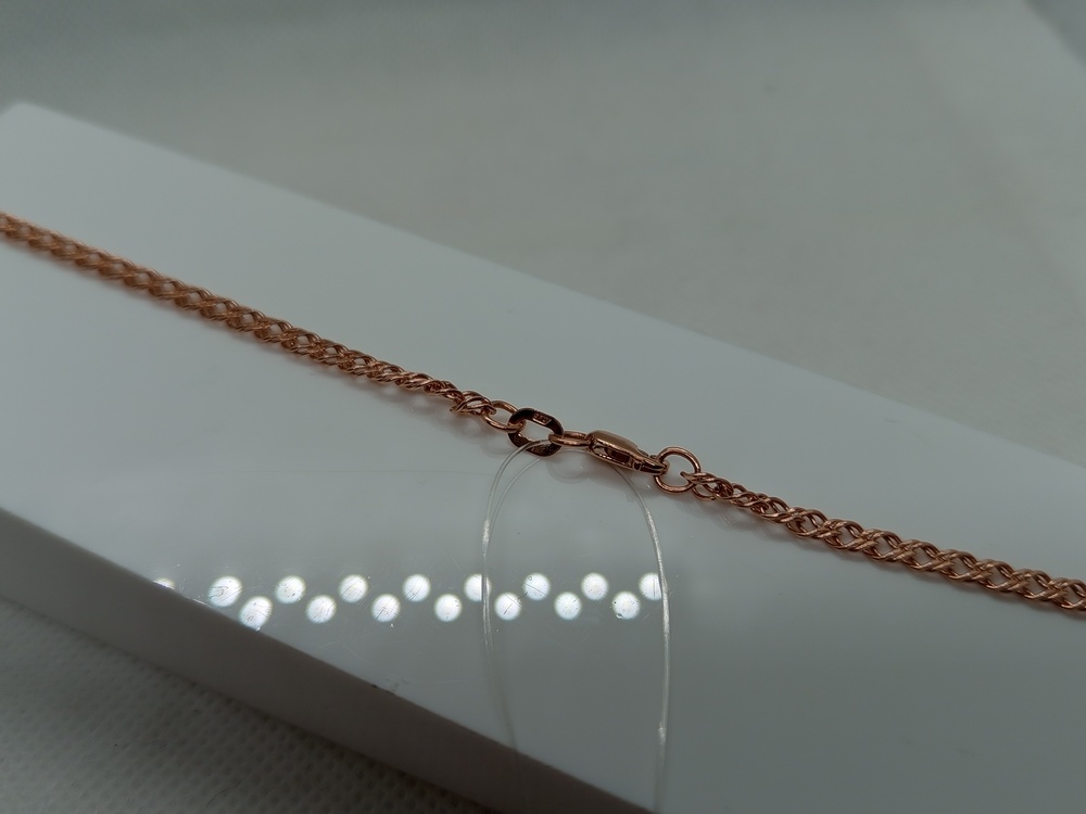 ЦЕПЬ ПУСТОТЕЛАЯ Ромб двойной (Au 585)