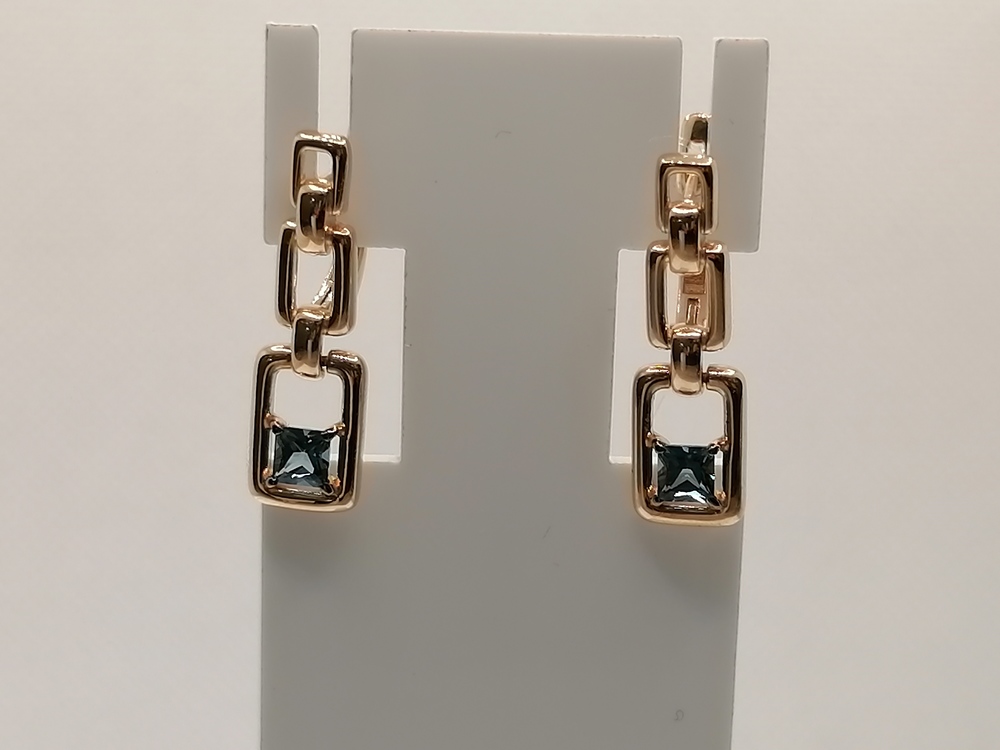 СЕРЬГИ ЛОНДОН-ТОПАЗ (Au 585)