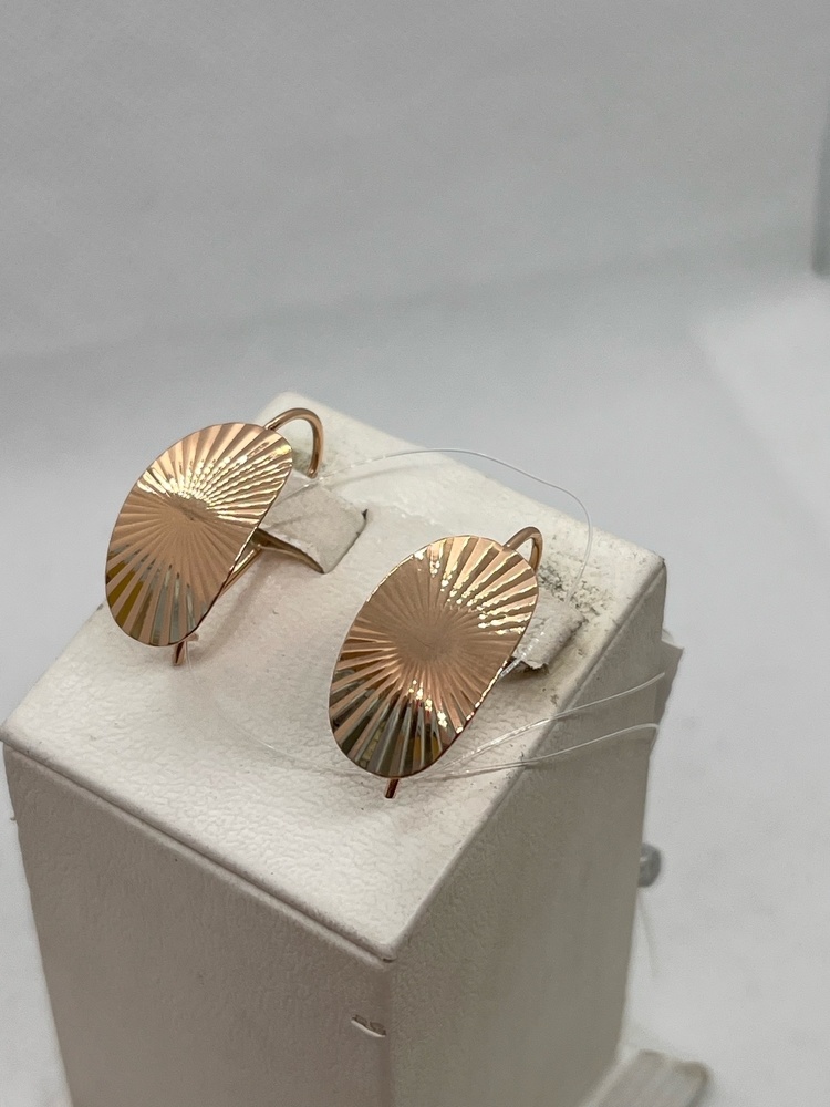 СЕРЬГИ ПЕТЕЛЬКА без камня (Au 585)