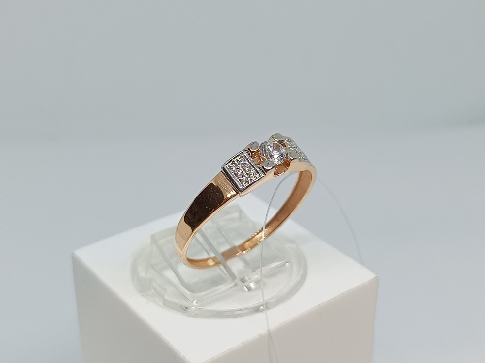 КОЛЬЦО С КАМНЯМИ (Au 585)