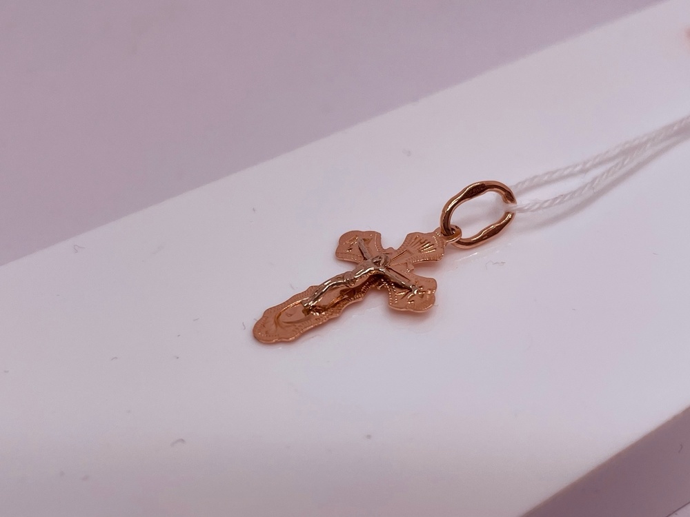 ПОДВЕСКА КРЕСТ БЕЗ КАМНЯ (Au 585)