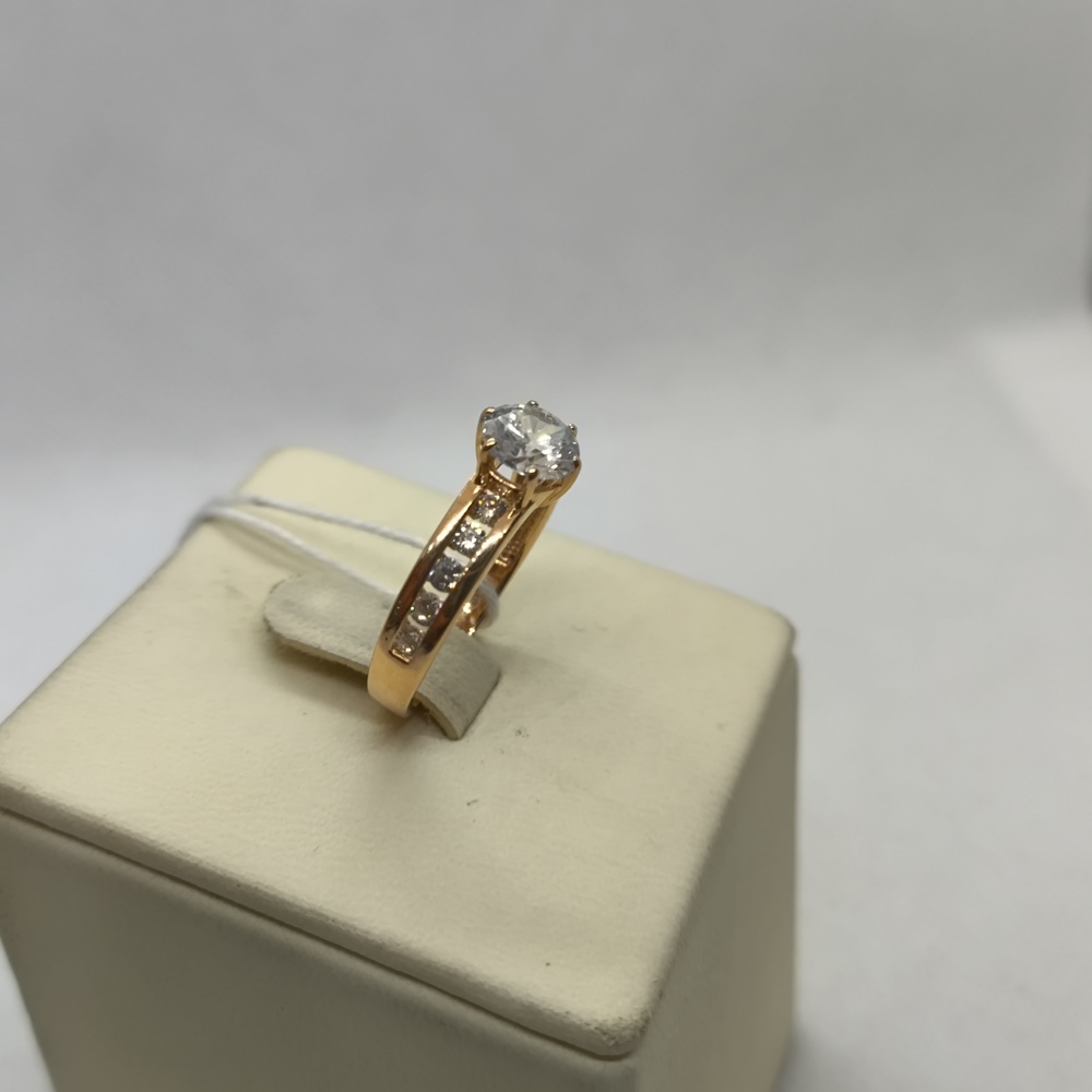 КОЛЬЦО С КАМНЯМИ (Au 585)