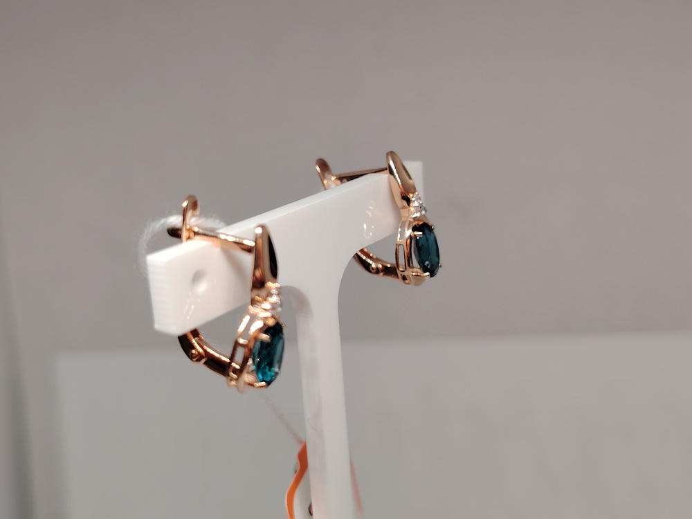 СКМИ585 СЕРЬГИ С КАМНЯМИ (Au 585)