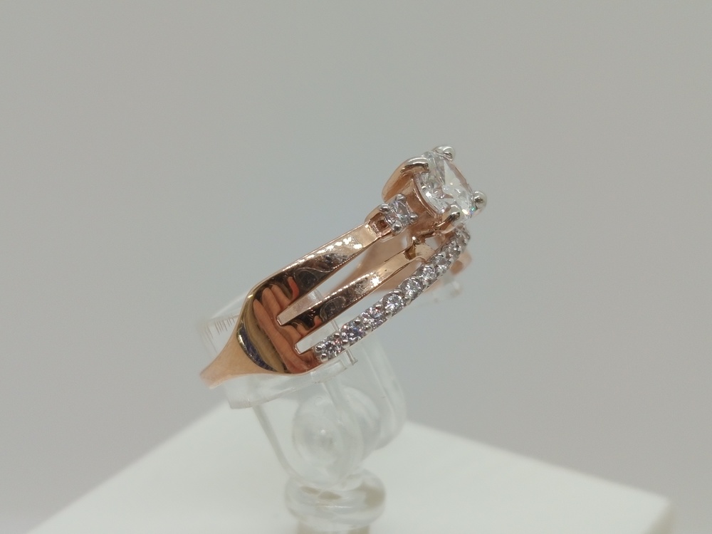 КОЛЬЦО С КАМНЯМИ (Au 585)