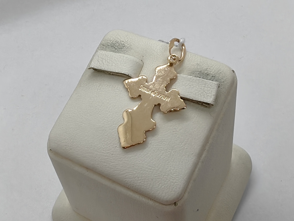 ПОДКБК585 ПОДВЕСКА КРЕСТ БЕЗ КАМНЯ (Au 585)