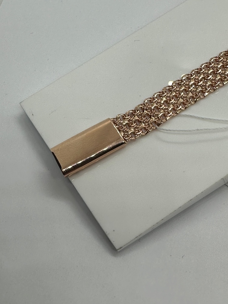 БРАСЛЕТ ПОЛНОВЕСНЫЙ Бисмарк тройной (Au 585)