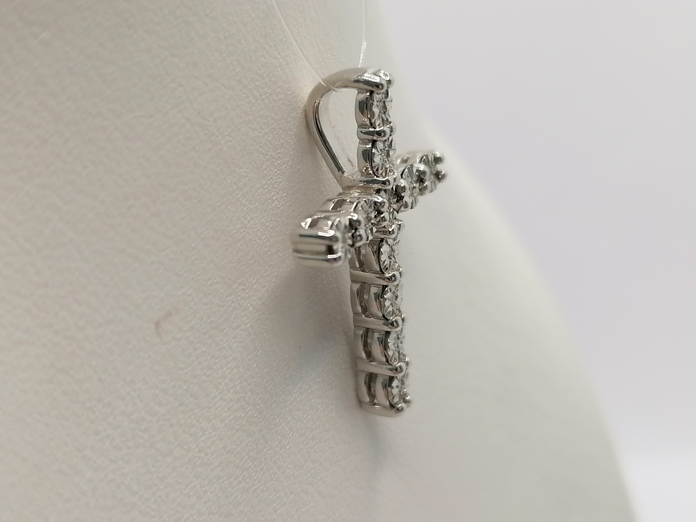 ПОДВЕСКА КРЕСТ Бриллиант (Ag 925)