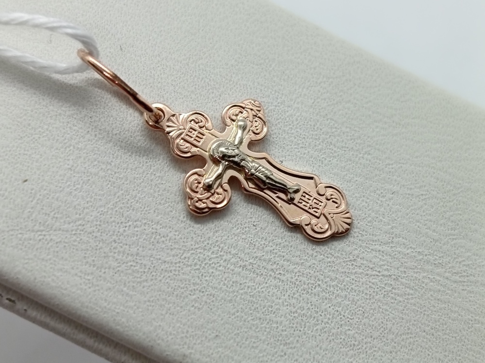 ПОДКБК585 ПОДВЕСКА КРЕСТ БЕЗ КАМНЯ (Au 585)