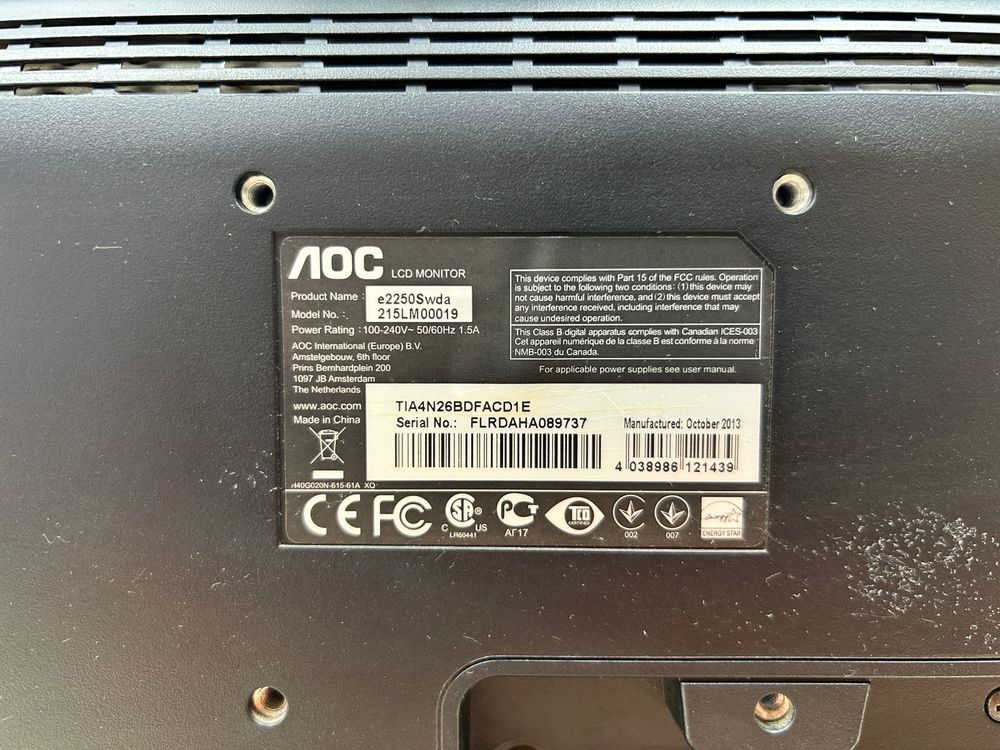 Монитор AOC 215LM00019
