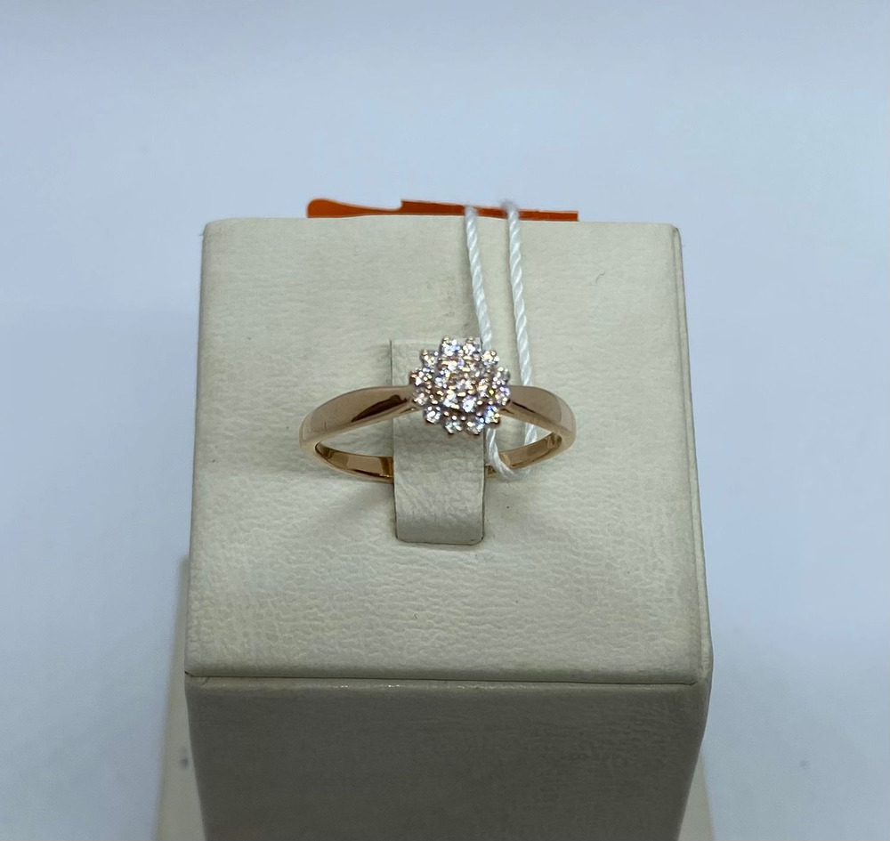 КОЛЬЦО С КАМНЯМИ (Au 585)