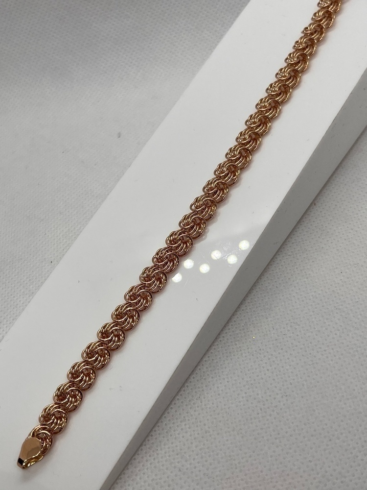 БРАСЛЕТ ПУСТОТЕЛЫЙ Роза (Au 585)