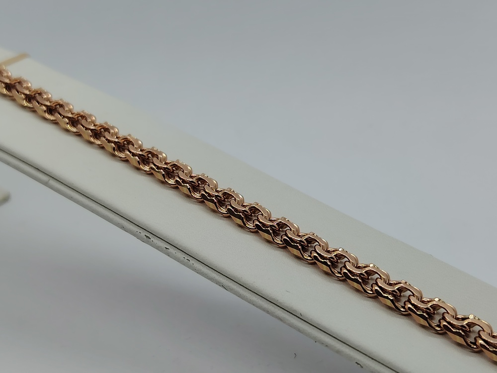 БЛБ585 БРАСЛЕТ ПОЛНОВЕСНЫЙ Бисмарк (Au 585)