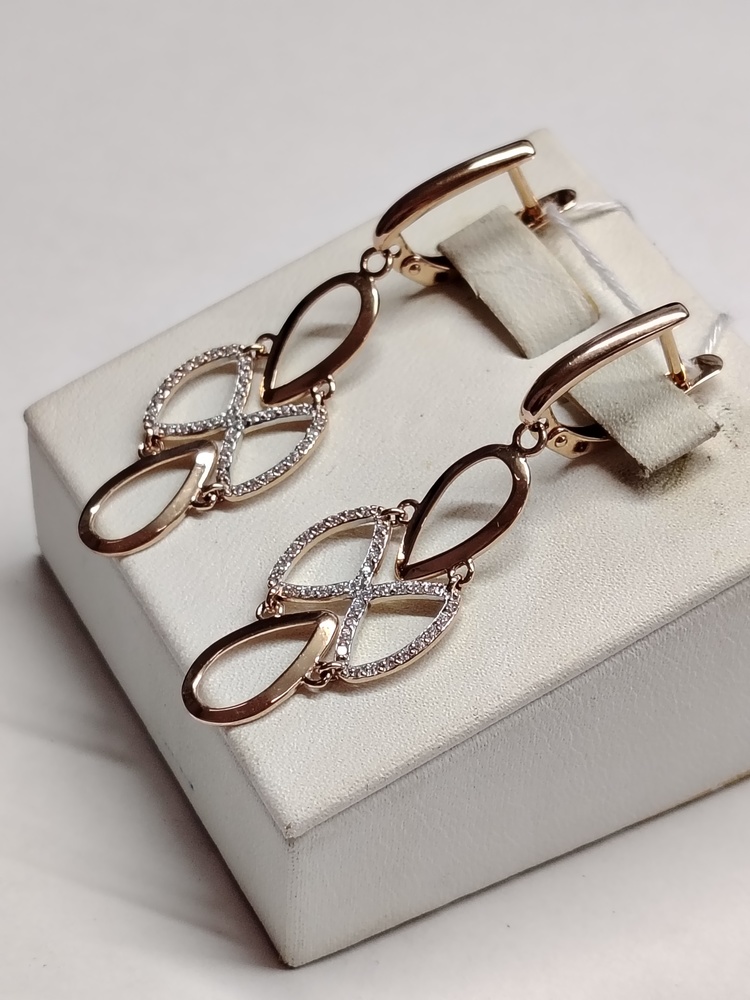 СКМИ585 СЕРЬГИ С КАМНЯМИ (Au 585)