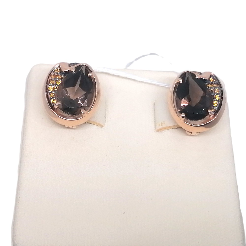 СКМИ585 СЕРЬГИ С КАМНЯМИ (Au 585)