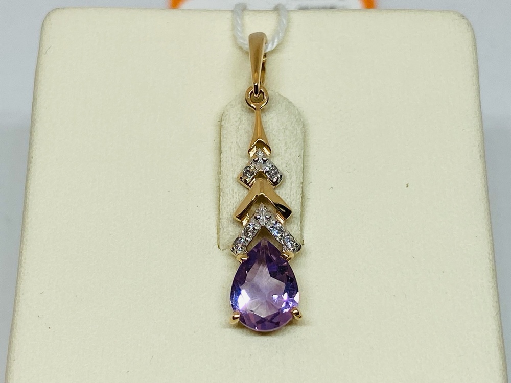 ПОДКМИ585 ПОДВЕСКА С КАМНЯМИ (Au 585)