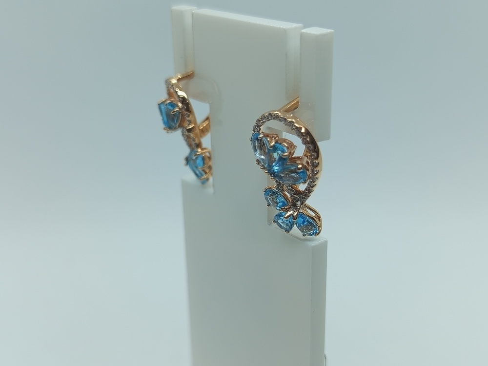 СЕРЬГИ С КАМНЯМИ (Au 585)