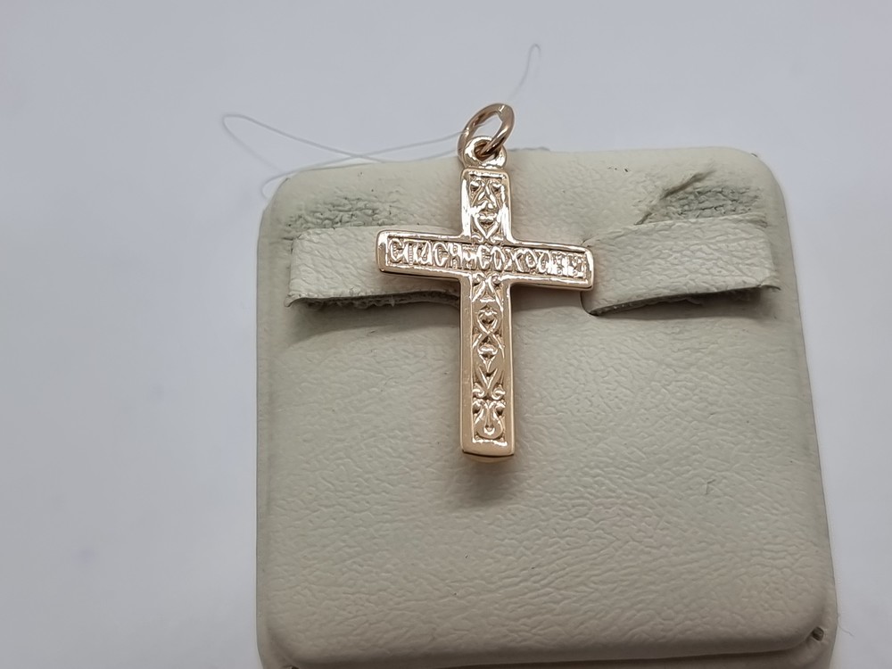 ПОДВЕСКА КРЕСТ без камня (Au 585)