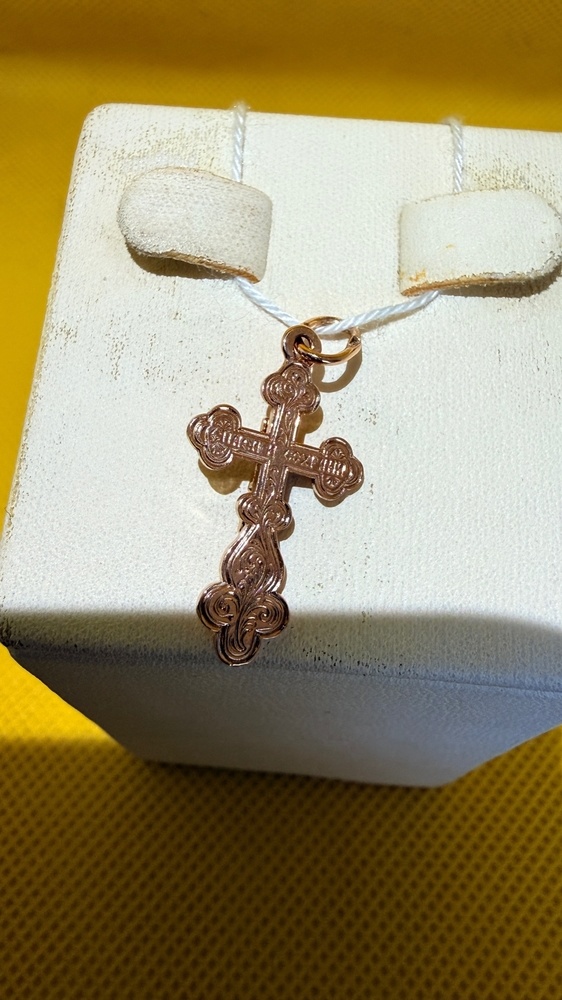 ПОДКБК585 ПОДВЕСКА КРЕСТ БЕЗ КАМНЯ (Au 585)