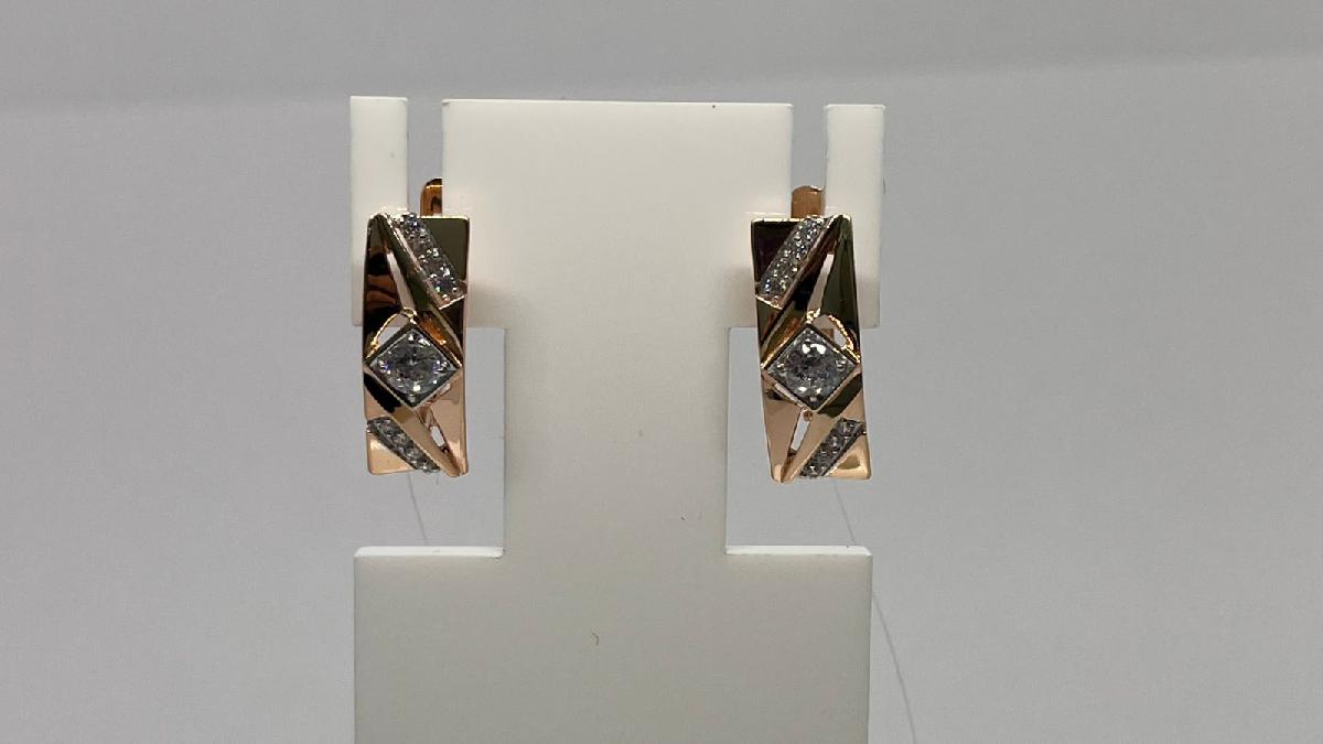 СЕРЬГИ С КАМНЯМИ (Au 585)