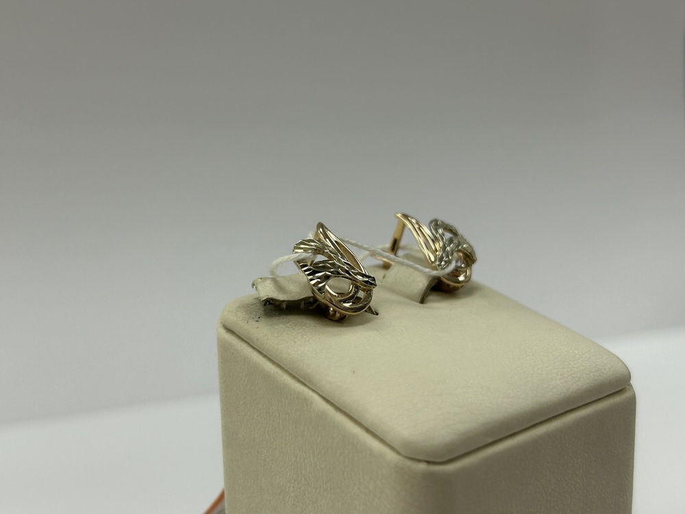 СБКМ585 СЕРЬГИ БЕЗ КАМНЯ (Au 585)