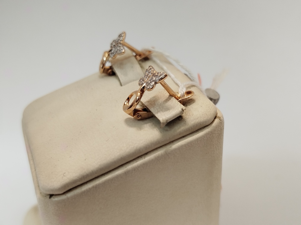 СКМИ585 СЕРЬГИ С КАМНЯМИ (Au 585)