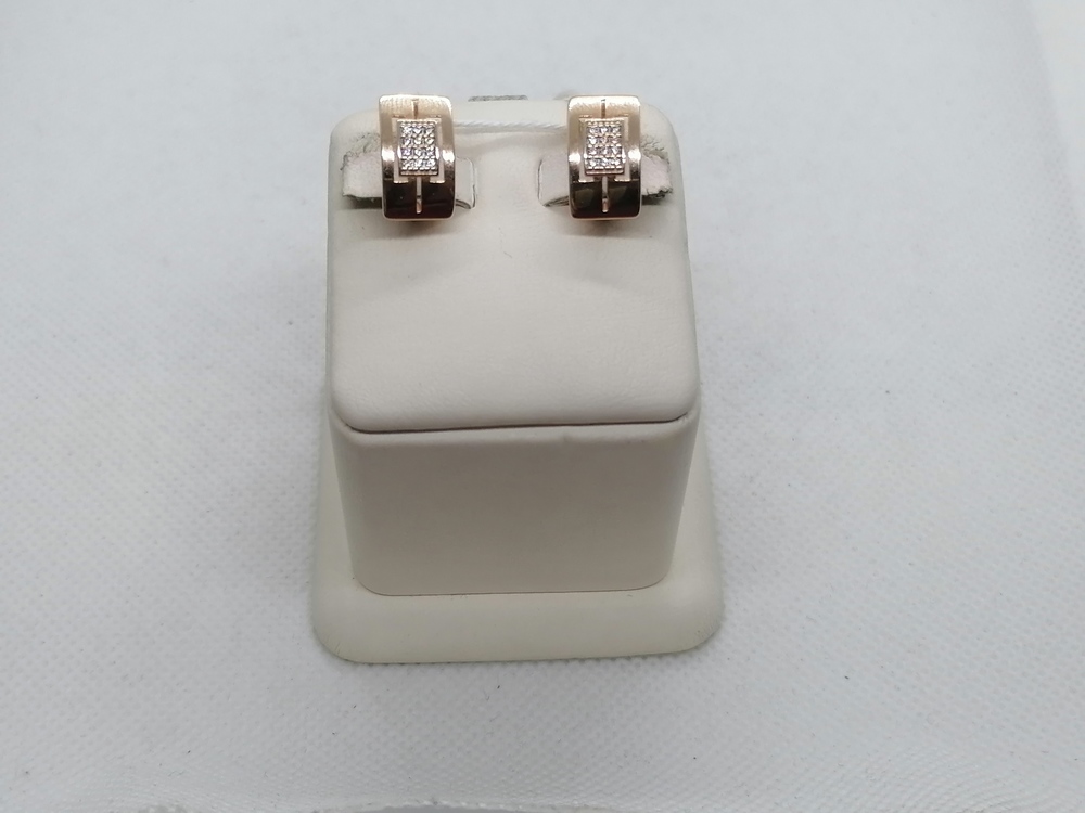 СКМИ585 СЕРЬГИ С КАМНЯМИ (Au 585)