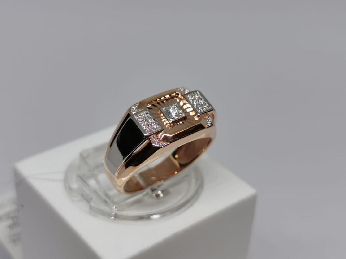 ПЕЧАТКА С КАМНЯМИ (Au 585)