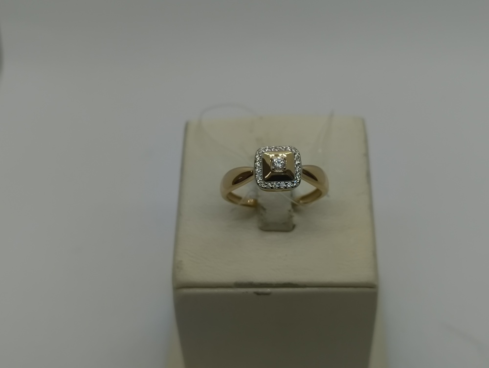 КОЛЬЦО С КАМНЯМИ (Au 585)