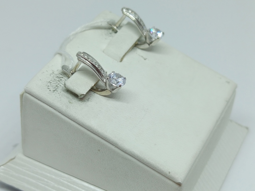 СКМИ585 СЕРЬГИ С КАМНЯМИ (Au 585)