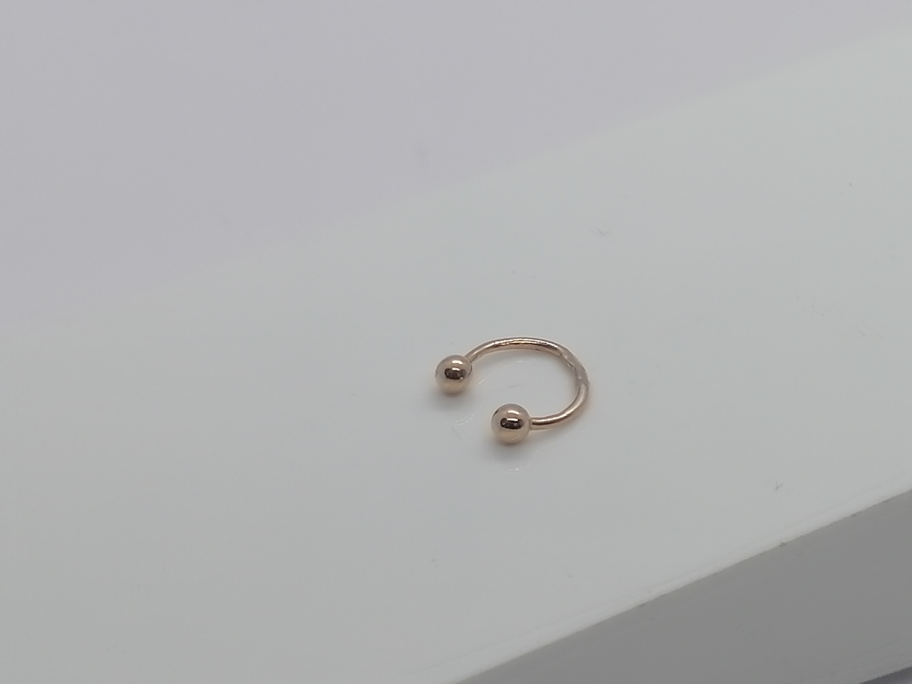 П10015224 ПИРСИНГ В НОС БЕЗ КАМНЯ (Au 585)