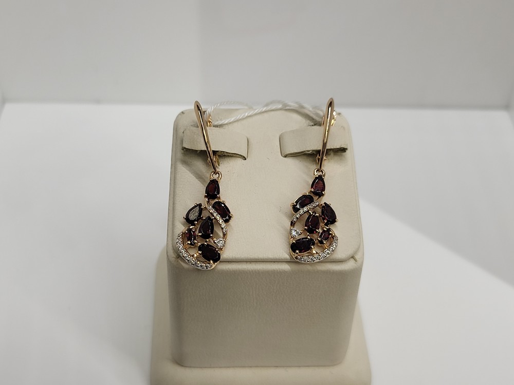 СКМИ585 СЕРЬГИ С КАМНЯМИ (Au 585)