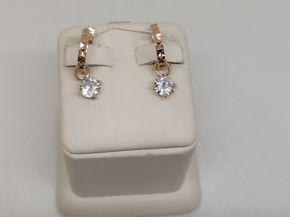 СЕРЬГИ С КАМНЕМ (Au 585)