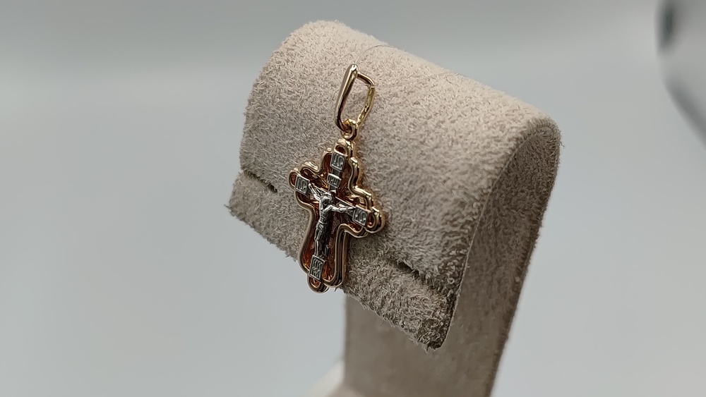 ПОДВЕСКА КРЕСТ без камня (Au 585)