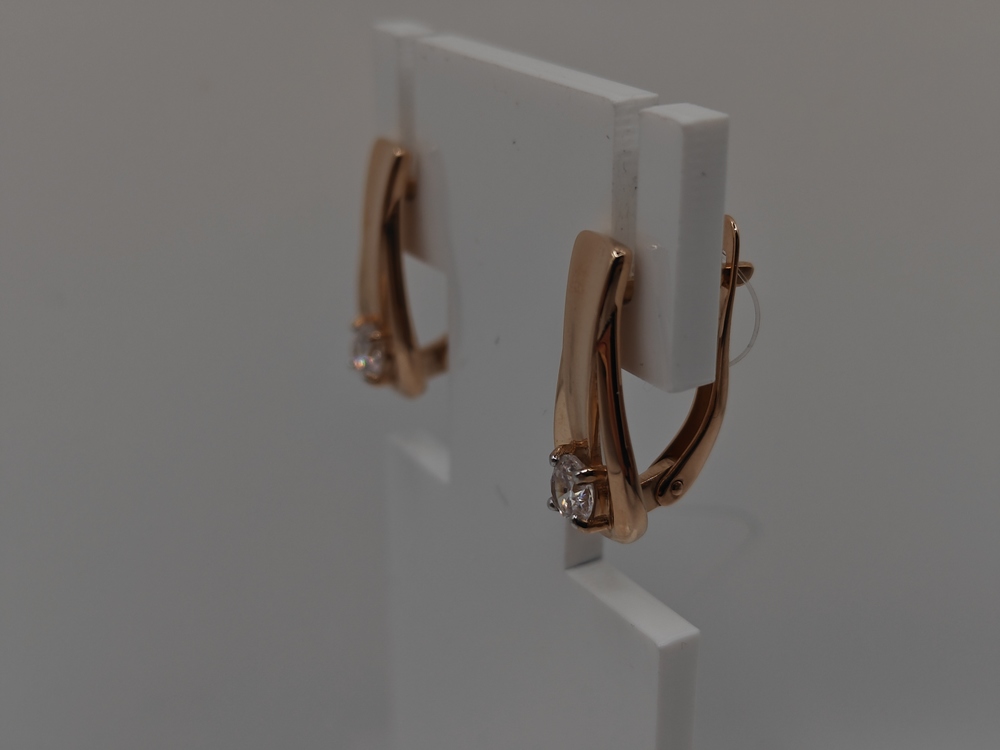 СЕРЬГИ С КАМНЕМ (Au 585)