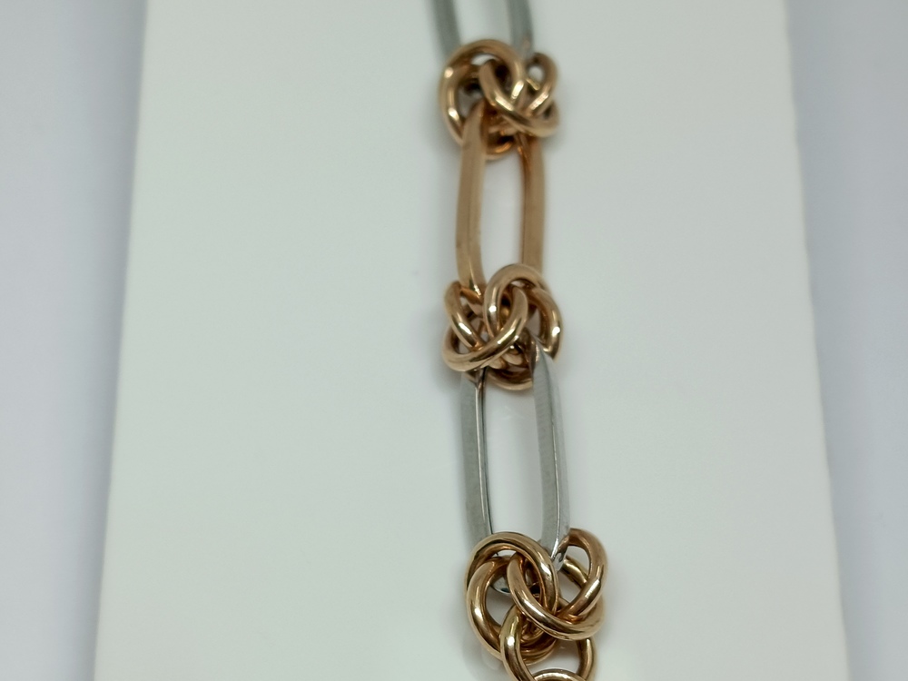 Т-26234 БРАСЛЕТ ПУСТОТЕЛЫЙ Фантазия (Au 585)