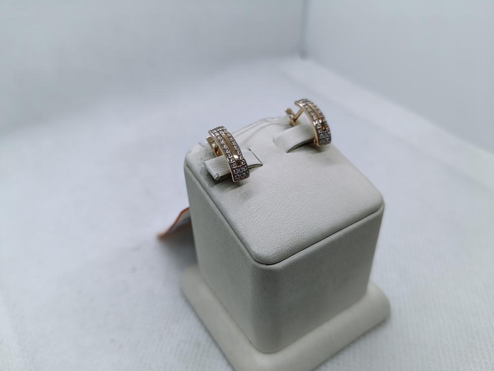 СКМИ585 СЕРЬГИ С КАМНЯМИ (Au 585)