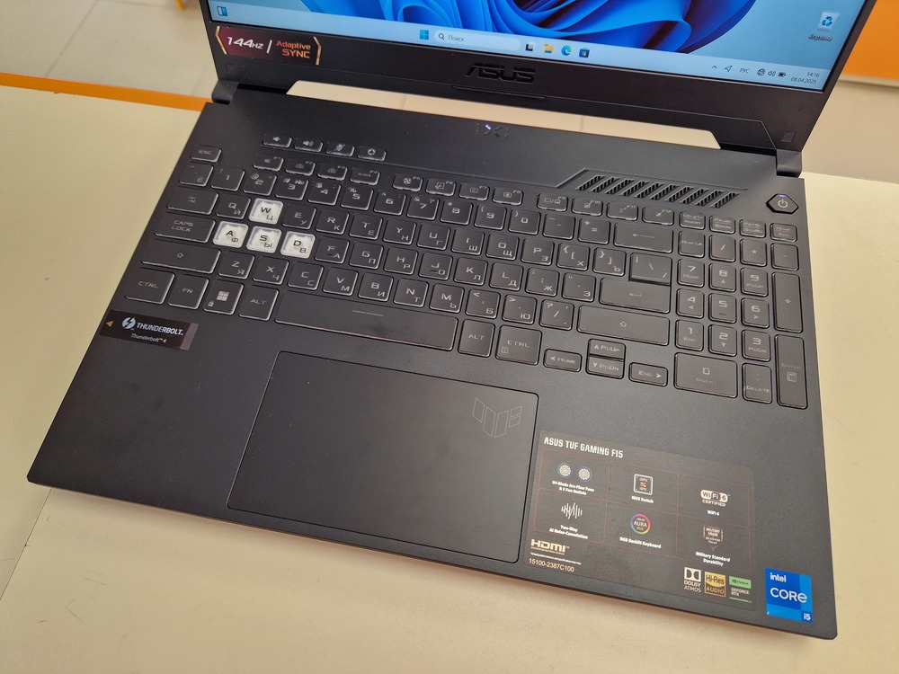 Ноутбук ASUS; Core i5-12500H, GeForce RTX 3050, 4 Гб, 500 Гб, Нет